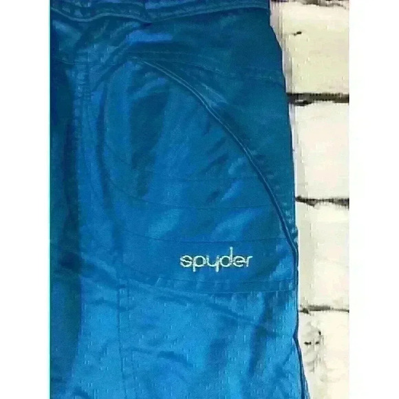 Spyder Womans Size 10/140 Blue Snowpants Puffer Pants - Picture 6 of 10